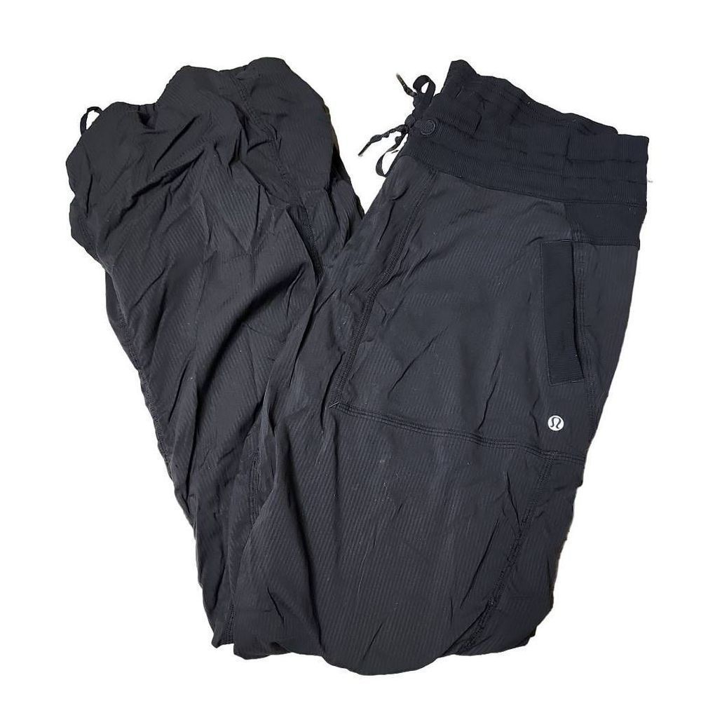 Lululemon lined dance studio pant black adjustable drawcor ankle 31"